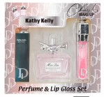  Zestaw Upominkowy Perfum, Pomadka Nawilżająca i Błyszczyk do Ust Kathy Kelly