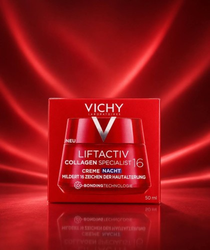 Krem Przeciwstarzeniowy do Twarzy na Noc Liftactiv Collagen Specialist  Vichy