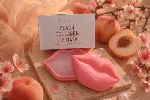  Kolagenowa Maseczka na Usta z Ekstraktem z Brzoskwini  Peach Collagen Lip Mask LUXELUX 