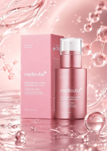  Ujędrniające Serum z Mikroigłami i PDRN 7500 Medicube PDRN Pink Collagen Exosome Shot Serum Strong 7500