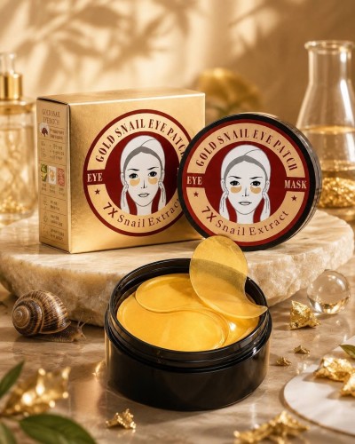  Złote Hydrożelowe Płatki Pod Oczy  Gold Snail Eye Patch  Luxelux