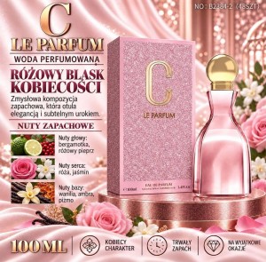  Damska Woda Perfumowana EDP, Inspiracja 100ml  Różowy Blask Kobiecości  C LE PARFUM 