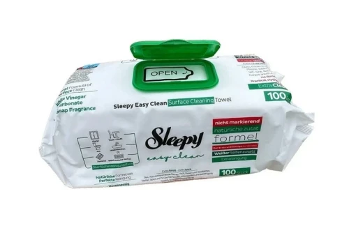  Chusteczki Nawilżane Sleepy XL do Czyszczenia Powierzchni o zapachu Białego Mydła